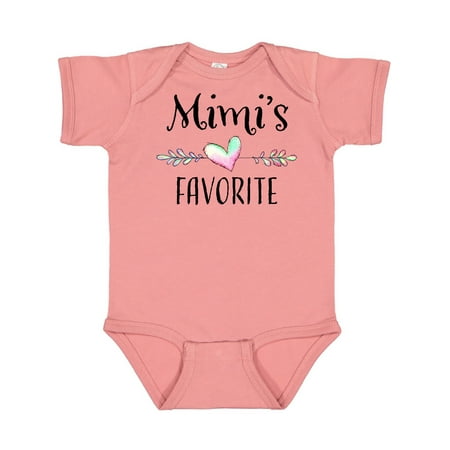 

Inktastic Mimi s Favorite- Heart Grandchild Gift Baby Boy or Baby Girl Bodysuit