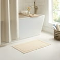 thumbnail image 3 of Host & Home Cotton Bath Rug, Stylish Textured Woven Design, Slip Resistant Backing, 17x24, Beige, 3 of 5