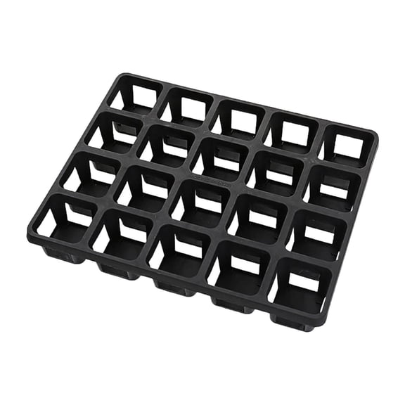 20-Hole Thickened Black Square Planter Tray - With 20 Holes For Succulent Leaf Cuttings Propagation And Water Retaining Bracket - For Gardeners Indoor Succulent Growers,