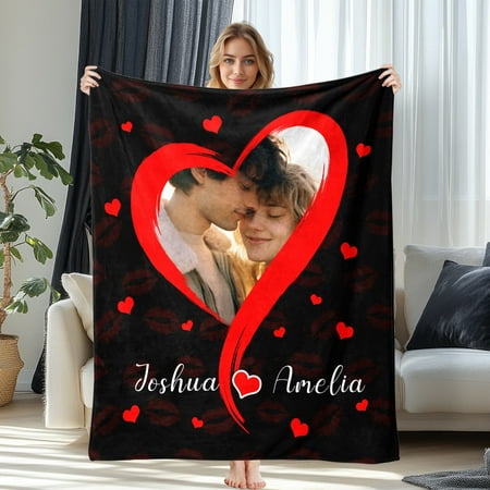 JML USA Print Flannel Blanket – Soft Personalized Photo & Name Throw for couples Girlfriend Boyfriend Fast Express Shipping JML USA Print Flannel Blanket – Soft Personalized Photo & Name Throw for couples Girlfriend Boyfriend Fast Express Shipping