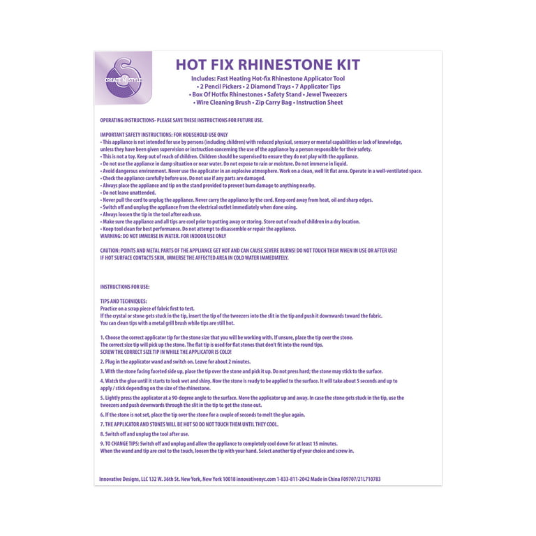 Worthofbest Bedazzler Kit with Rhinestones, Hotfix Applicator, Hot