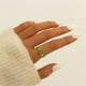 thumbnail image 4 of Anillos para mujer, regalos para mujer, anillo minimalista con diseño de hoja de oreja blanca para mujer, accesorios de joyería de compromiso, anillo para mujer y niña., 4 of 5