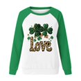thumbnail image 3 of St. Patrick's Day Sweatshirt For Women Shamrock Clover Printed St Patty's Day Outfits Casual Loose Long Sleeve Tops, 3 of 4