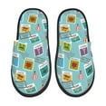 thumbnail image 1 of Balery World Travel1 Pantuflas de Casa de Felpa Silenciosas con Diseño Estampado, Zapatillas Cómodas Antideslizantes de Algodón para Interior-Large, 1 of 8