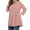 Pink #004-11, variant on Dweltoz Women's Plus Size Shirts 2025 Summer Crew Neck Tunics 3/4 Sleeve Outfits Casual Soild Color Tees Blouses,Hot Pink XL