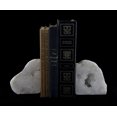 thumbnail image 2 of Natural White Geode Polished Quartz Crystal Bookends 4-7 Pounds, 2 of 4