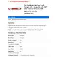 thumbnail image 2 of 3rd Third Brake Light Lens - with Halogen Bulb - Compatible with 2007 - 2013 Chevy Silverado 1500 2008 2009 2010 2011 2012, 2 of 2