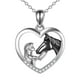 thumbnail image 1 of Boda Joyería Collar Caballo Plata Collar Regalo Mujeres Regalo Día de la Madre Collar para Damas Joyería de Plata Joyería de Caballo Collar de Regalo para Madres Collar de Plata para Damas, 1 of 8