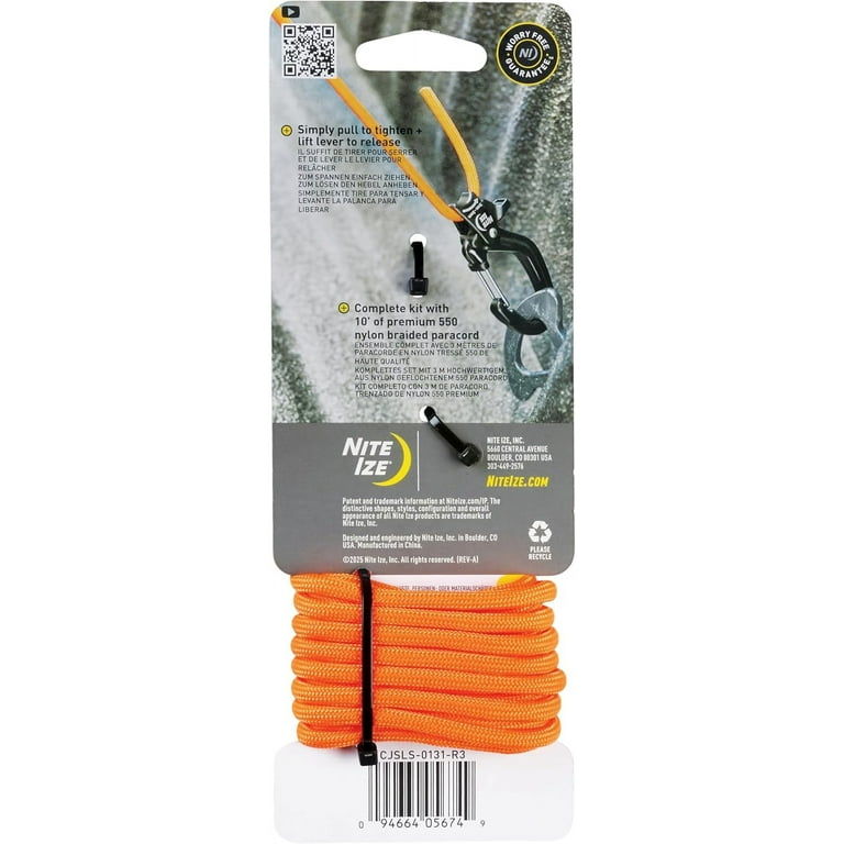 Nite Ize CamJam SlideLock Cord Tightener 10-ft Paracord 100-lb