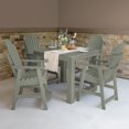 thumbnail image 2 of Highwood's 42" x 42" Square 5-pc Hamilton Dining Set - Counter Height, Outdoor, Eco-friendly, Synthetic Wood, 2 of 7