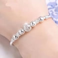 thumbnail image 2 of Pulsera de bola ajustable chapada en plata 925, 2 of 3