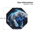 thumbnail image 2 of Yiaed Futuristic Blue Light White Tiger Print Leather Coasters for Drinks - Cup Coasters Coffee Table Kitchen Table Bar, Home & Office Gifts Handmade Drink Coasters-Octagon, 2 of 6