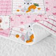 thumbnail image 5 of Erosebridal Lion Quilt King for Girls, Pink Patchwork King Coverlet Set, 3 Pieces 1 Bedspread and 2 Pillowcases, 5 of 7