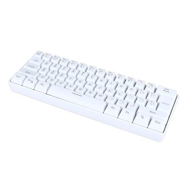 61 Keys Gaming Keyboard, Tri Mode Compact Membrane Keyboard RGB Backlit 2.4G Wired Gaming Keyboard for Home Dormitory Office.