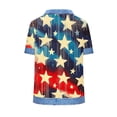 thumbnail image 6 of Levmjia Womens Top Summer Casual T Shirt Printed Short Sleeve Round Neck Polyester Blouse Independent Day Fashion Loose Fit Comfortable Daily Wear, 6 of 7