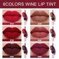 thumbnail image 2 of Set de pintalabios BINGBRUSH, 6 colores, vino tinto mate, de larga duración, 2 of 8