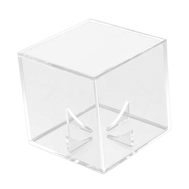 Vitrina de béisbol con forma de cubo de acrílico, caja de almacenamiento, vitrina transparente para pelotas de golf, soporte para pelotas de tenis