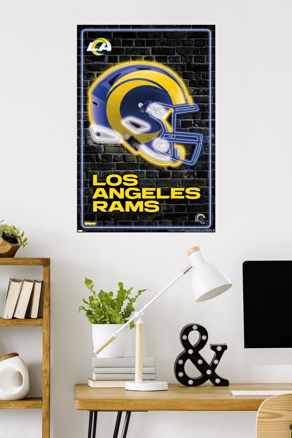 NFL Los Angeles Rams - Neon Helmet 23 Wall Poster, 22.375" x 34"