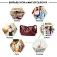 thumbnail image 7 of Womens Shoulder Handbag PU Leather Crossbody Bags Fashion Ladies Tote Purse Roomy Multiple Pockets Bag, 7 of 7
