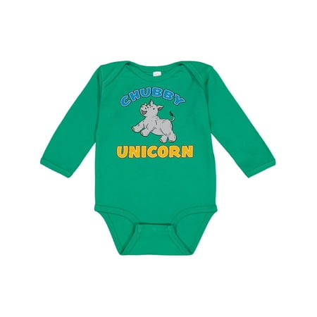 

Inktastic Chubby Unicorn-Baby Rhino Gift Baby Boy or Baby Girl Long Sleeve Bodysuit