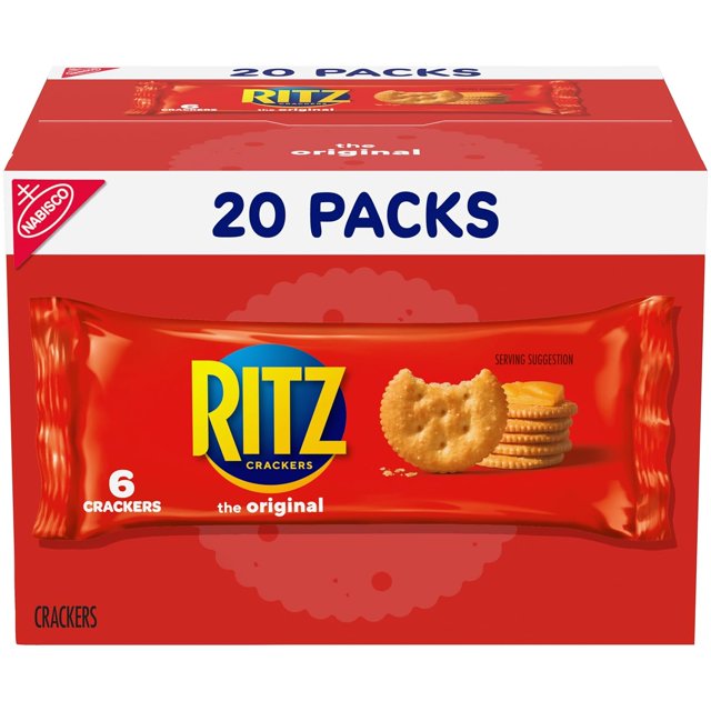 Fresh Stacks Original Crackers, Party Size, Travel Snacks, 23.7 oz (16 Multi Snack Packs)