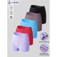thumbnail image 5 of 5 Pack Plus Size Seamless Mid-Rise Panties Multicolor-4 Comfortable, 5 of 5