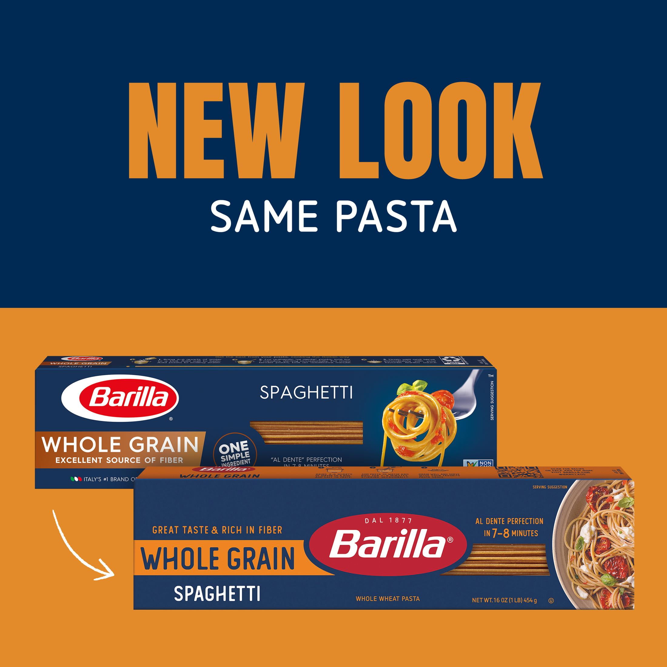 (6 pack) Barilla Whole Grain Spaghetti, 100% Whole Wheat, 16 oz. Box