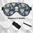 thumbnail image 4 of Fuzoiu Winter Animal Friends Print Sleep Masks,Eye Masks with Adjustable Strap for Sleeping,Night Eye Shade for Women Men,Eye Cover for Full Night's Sleep, Travel and Nap, 4 of 7