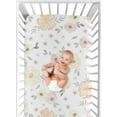thumbnail image 5 of Watercolor Floral Yellow And Pink Fitted Crib Sheet by Sweet Jojo Designs, 5 of 5