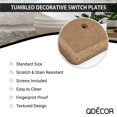 thumbnail image 4 of Questech Decor Toggle/Duplex Combo Light Switch Cover, Tumbled Texture, Noche, 4 of 10
