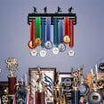 thumbnail image 7 of Football Medal Holder Display Hanger Rack Frame for Sport Race Metal Medal Hanger for Football Competition 15.75x6Inches, 7 of 7