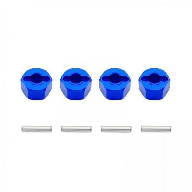 2x 4 Piezas de Cubos de Rueda Hexagonales RC a Escala 1/16 Reemplaza El Accesorio de 12 Mm Resistente Y Duradero para Coche 16207 16209 16208 Fácil de 2 piezas