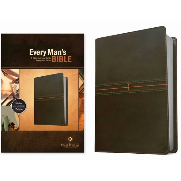 Every Man's Bible NLT (Leatherlike, East-West Grey) (Hardcover)