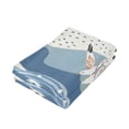 thumbnail image 3 of Cute Summer Beach Wave Gulls Hand Towel Absorbent Bath Towels for Bathroom Sports Gym 28" x 14" Set of 2, 3 of 8