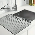 thumbnail image 2 of XHSGX Alfombrilla drenaje silicona antideslizante cocina diseño integrado resistente calor fácil limpieza encimera negro, 2 of 7