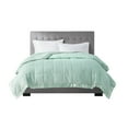 thumbnail image 6 of Down Blanket with Satin Trim, Lightweight Alternative Bedding Quilt, Soft Thin Quilted Blanket for All Seasons, Stain-Release and Moisture-Wicking, Seafoam, 6 of 7
