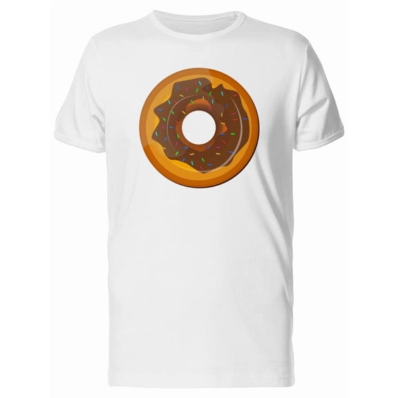 Chocolate Frosting Donut T-Shirt Men -Image by Shutterstock, Male Small