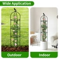 thumbnail image 6 of Garden Obelisk Trellis for Climbing Plants Outdoor, 6 Ft Rose Bush Round Trellis for Pots Rustproof Metal Plant Flower Trellises for Clematis Vine Jasmine Support Outdoor, 6 of 6