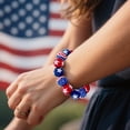 thumbnail image 5 of YYKihy "Independence Day Style Beaded Bracelet Patriotic Red White & Blue Design Ideal For 4th Of July Celebrations And American Themed Events", 5 of 5