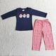 thumbnail image 1 of Venta al por mayor de ropa de dormir para bebé, pijamas de Navidad, ropa, camisa de Papá Noel, pantalones a cuadros verdes, conjunto de Boutique para niños, traje para niños, 1 of 4
