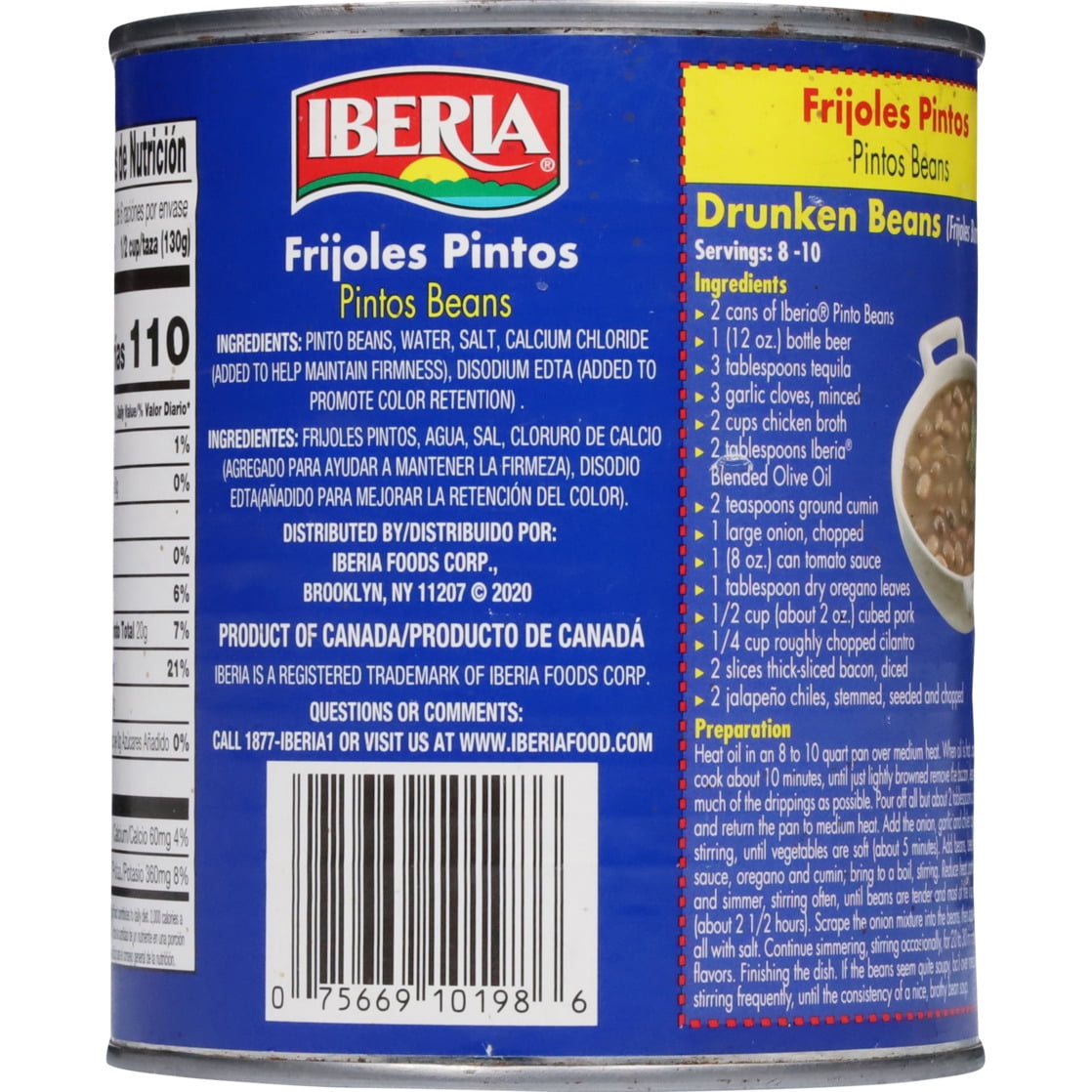 (2 pack) Iberia Premium Pintos Beans 29 oz