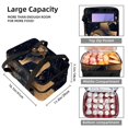 thumbnail image 3 of Leo Large Capacity Double Layered Insulated Refrigerated Lunch Bag with Two Compartments, Carry Handle - 7.1x11.4x16.1 Inches, 3 of 6