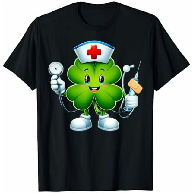 T-Shirt de Fête de la Saint-Patrick Infirmière Saint Paddys pour Femmes - comme sur l'Image - S