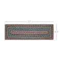 thumbnail image 4 of VHC Brands Multi Braided Farmhouse 8.5"x27" Stair Tread Green Textured Jute Striped Latex Backing Rectangle Floor Decor, 4 of 6