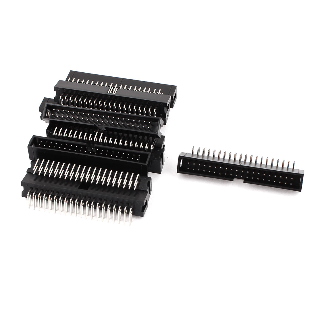 Dual Row 40-Pin Right Angle 2.54mm Box Header Connector IDC Male Sockets 11Pcs