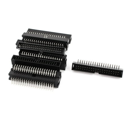 Dual Row 40-Pin Right Angle 2.54mm Box Header Connector IDC Male Sockets 11Pcs