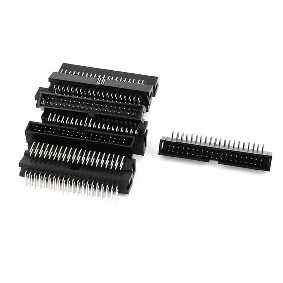 Dual Row 40-Pin Right Angle 2.54mm Box Header Connector IDC Male Sockets 11Pcs