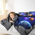 thumbnail image 4 of jejeloiu Universe Planet Twin Comforter Sets,Galaxy Starry Sky Bedding Set For Boys Teens Reversible 2-Piece, 4 of 8