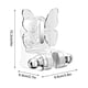 thumbnail image 3 of Soporte para ducha 2024 con ventosa - Soporte duradero de ABS transparente sin taladro para la cabeza de ducha | Ángulo flexible, estante desmontable, ganchos galvanizados | Encaja en un 99% de, 3 of 5