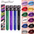thumbnail image 4 of Waterproof Matte Black White Lipstick 12 Color Lasting Pigment Green Purple Liquid Lipstick Christmas Halloween Lip Gloss Makeup, 4 of 5